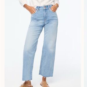 Jcrew Slim Wide Leg Cropped Jeans